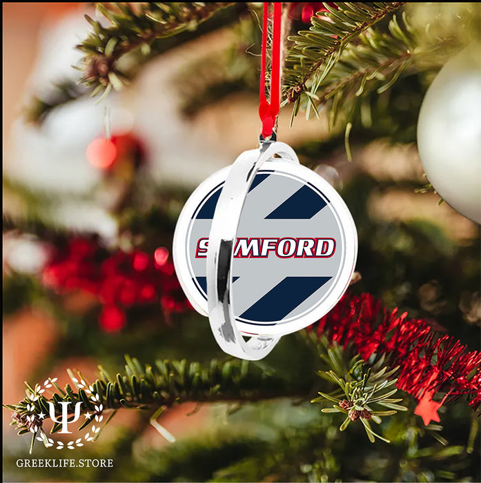 Samford University Christmas Reversible Flat Round Ornament