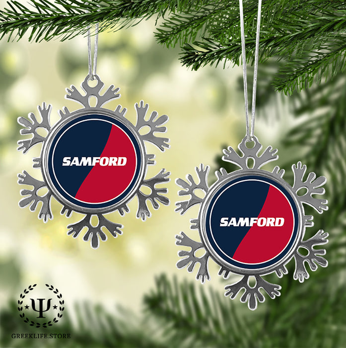 Samford University Christmas Ornament - Snowflake Metal