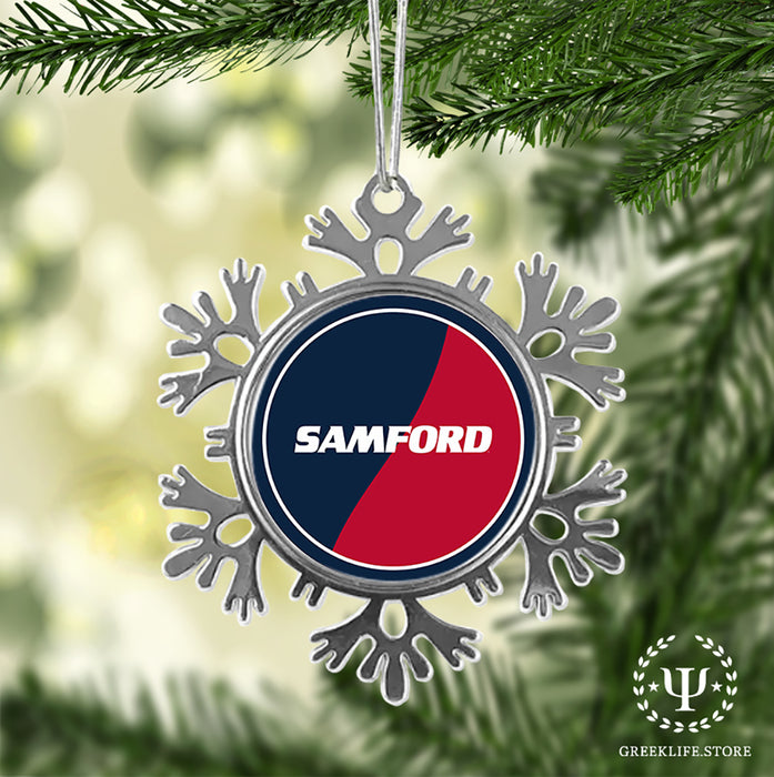 Samford University Christmas Ornament - Snowflake Metal