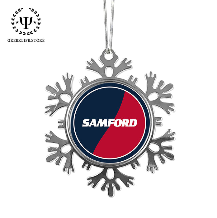 Samford University Christmas Ornament - Snowflake Metal