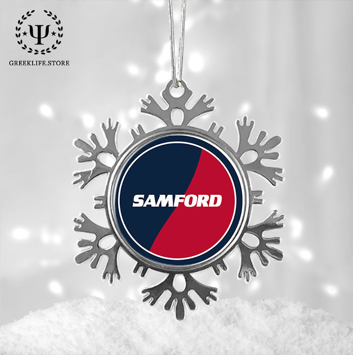 Samford University Christmas Ornament - Snowflake Metal