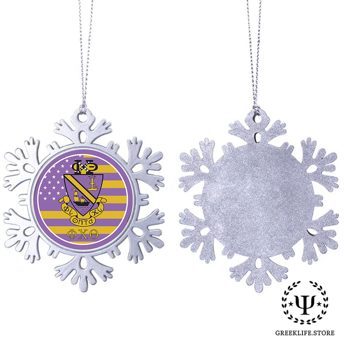 Phi Chi Theta Christmas Ornament - Snowflake Metal