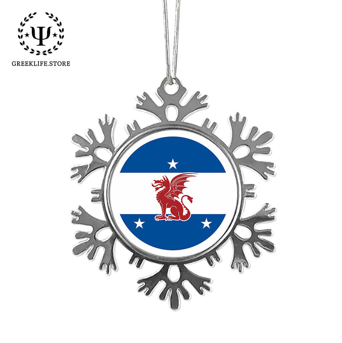 Beta Theta Pi Christmas Ornament - Snowflake Metal