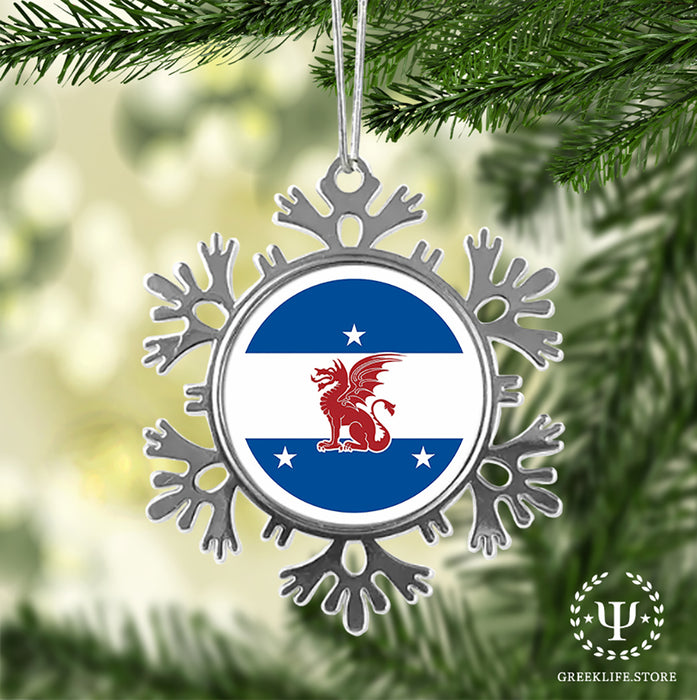 Beta Theta Pi Christmas Ornament - Snowflake Metal
