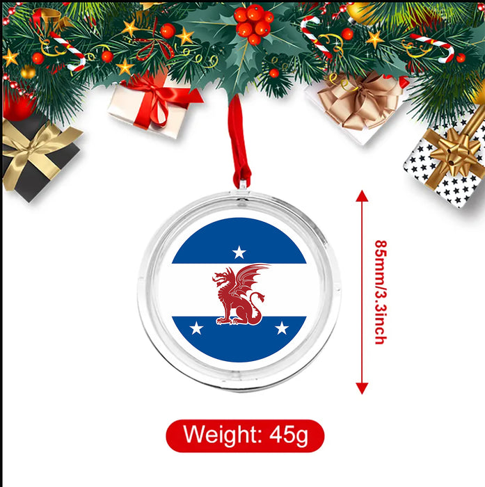 Beta Theta Pi Christmas Reversible Flat Round Ornament