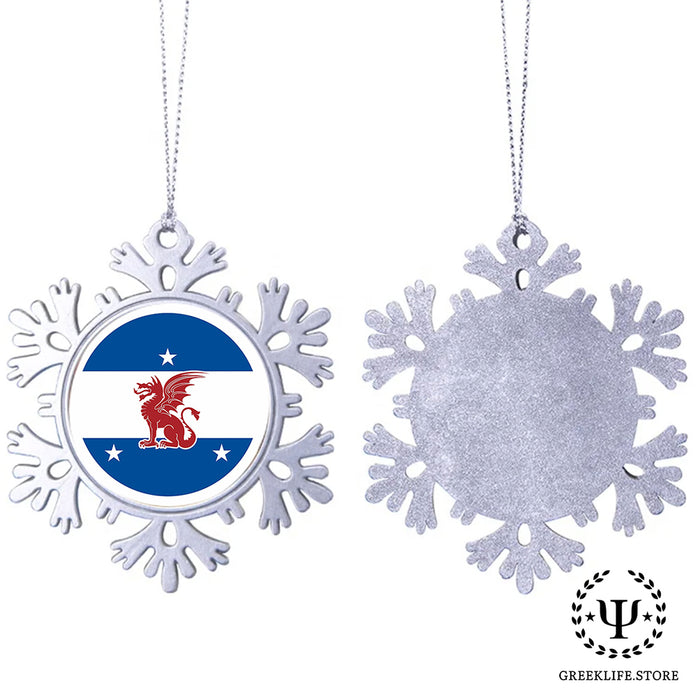 Beta Theta Pi Christmas Ornament - Snowflake Metal