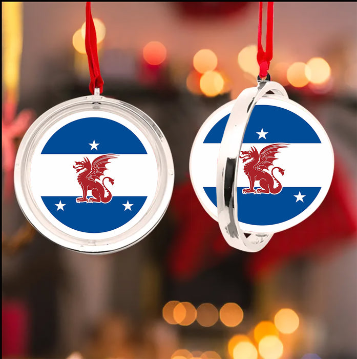 Beta Theta Pi Christmas Reversible Flat Round Ornament