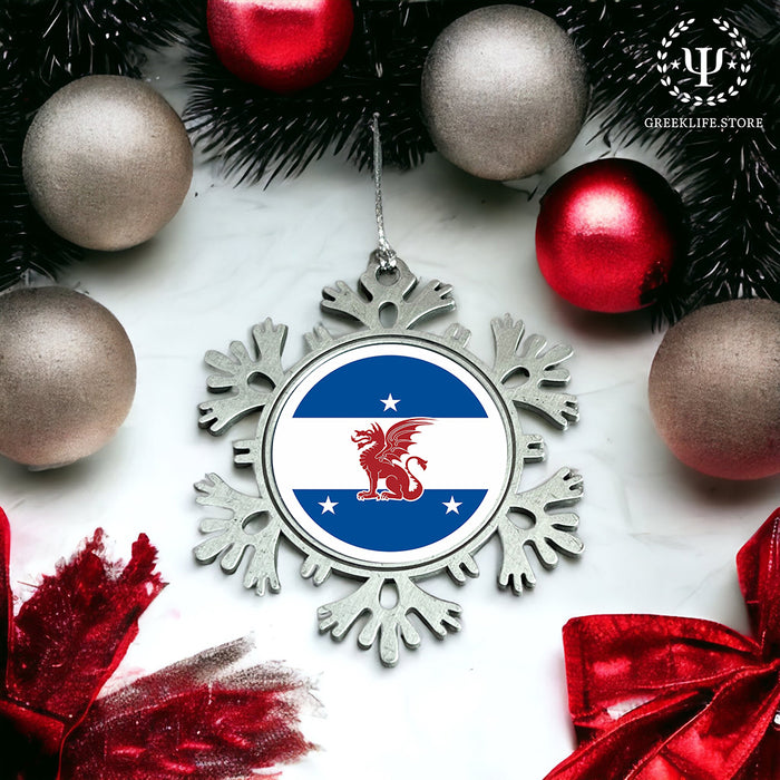 Beta Theta Pi Christmas Ornament - Snowflake Metal