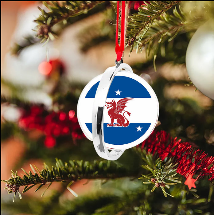 Beta Theta Pi Christmas Reversible Flat Round Ornament