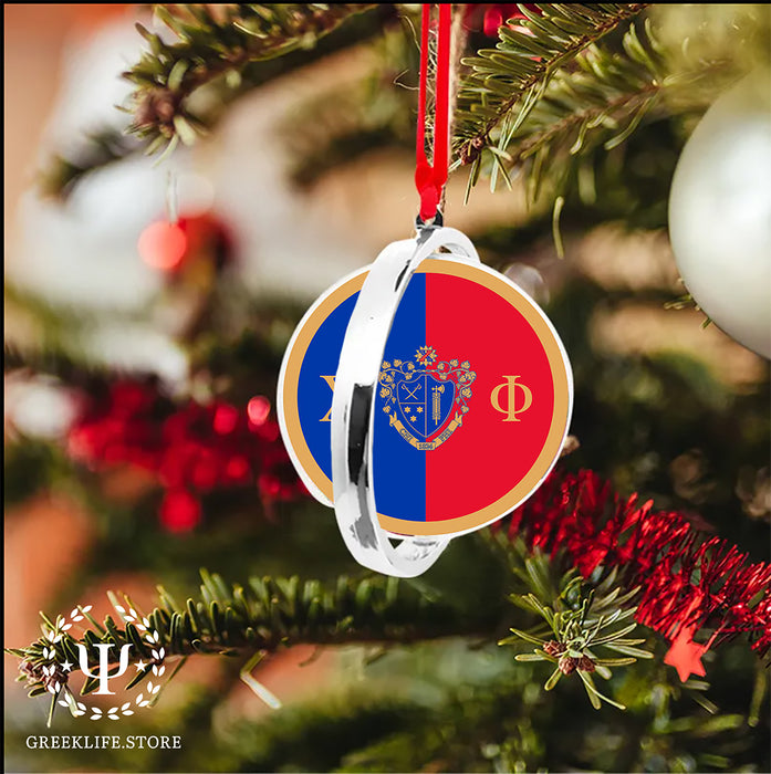 Chi Phi Christmas Reversible Flat Round Ornament