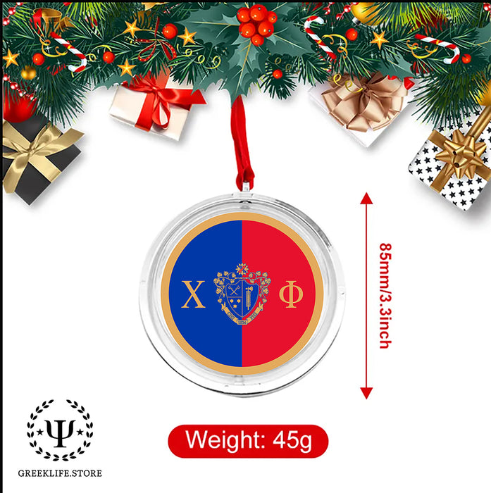 Chi Phi Christmas Reversible Flat Round Ornament