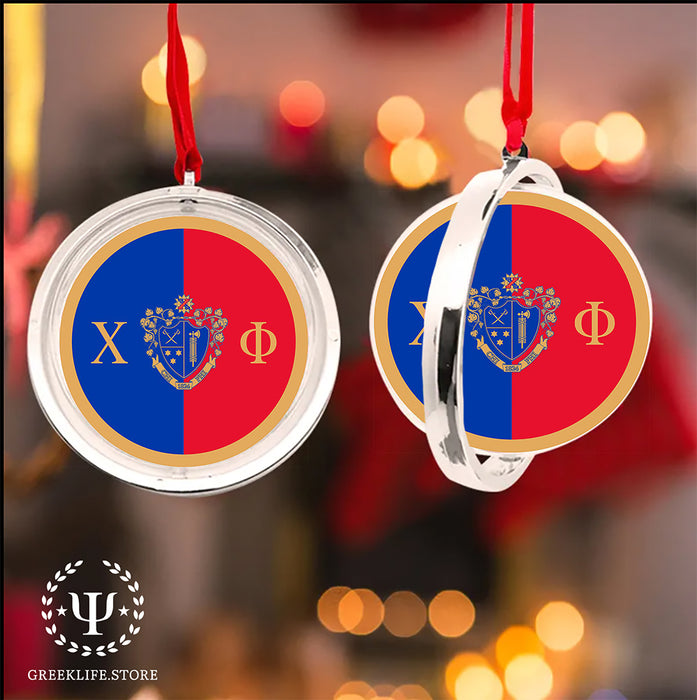 Chi Phi Christmas Reversible Flat Round Ornament