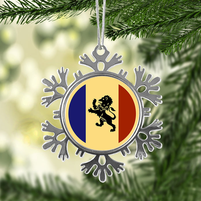 Delta Kappa Epsilon Christmas Ornament - Snowflake Metal