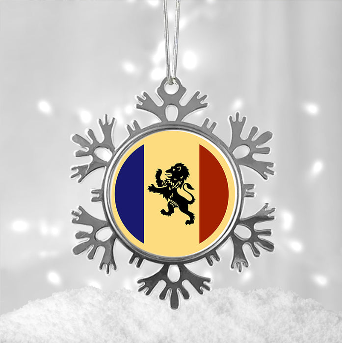 Delta Kappa Epsilon Christmas Ornament - Snowflake Metal