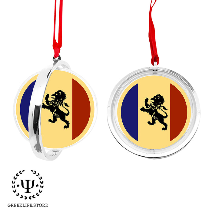 Delta Kappa Epsilon Christmas Reversible Flat Round Ornament