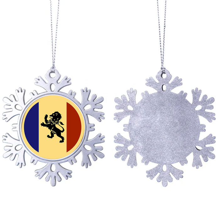 Delta Kappa Epsilon Christmas Ornament - Snowflake Metal
