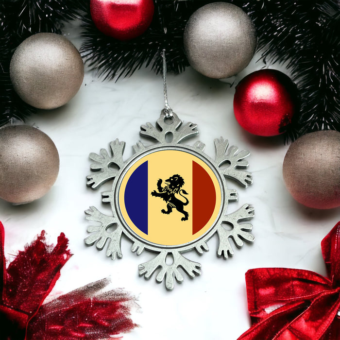 Delta Kappa Epsilon Christmas Ornament - Snowflake Metal