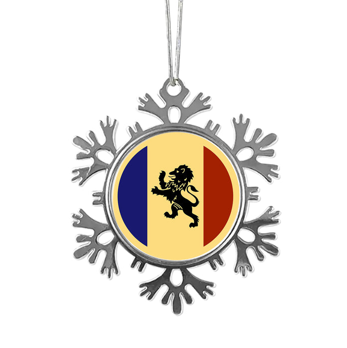 Delta Kappa Epsilon Christmas Ornament - Snowflake Metal