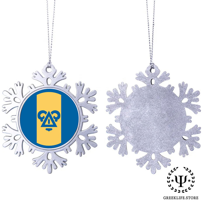Delta Upsilon Christmas Ornament - Snowflake Metal