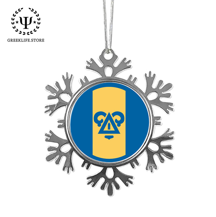 Delta Upsilon Christmas Ornament - Snowflake Metal