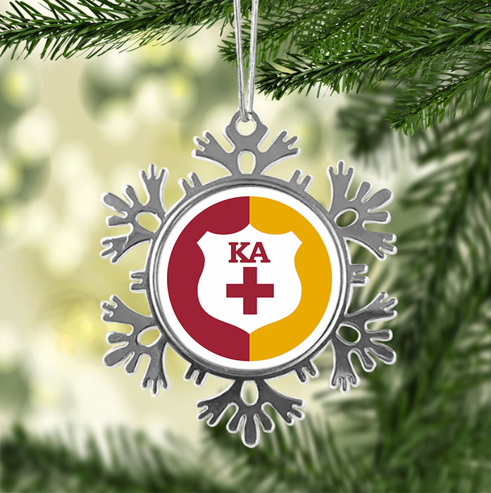 Kappa Alpha Order Christmas Ornament - Snowflake Metal