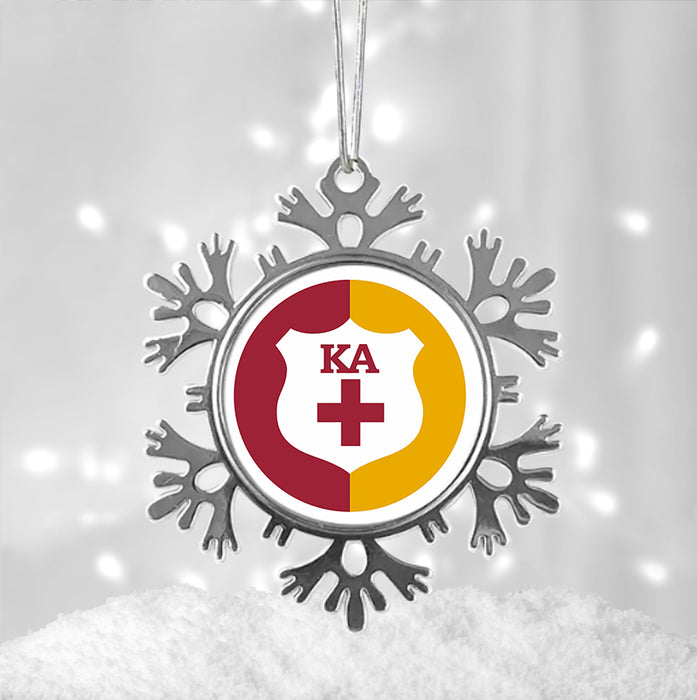 Kappa Alpha Order Christmas Ornament - Snowflake Metal