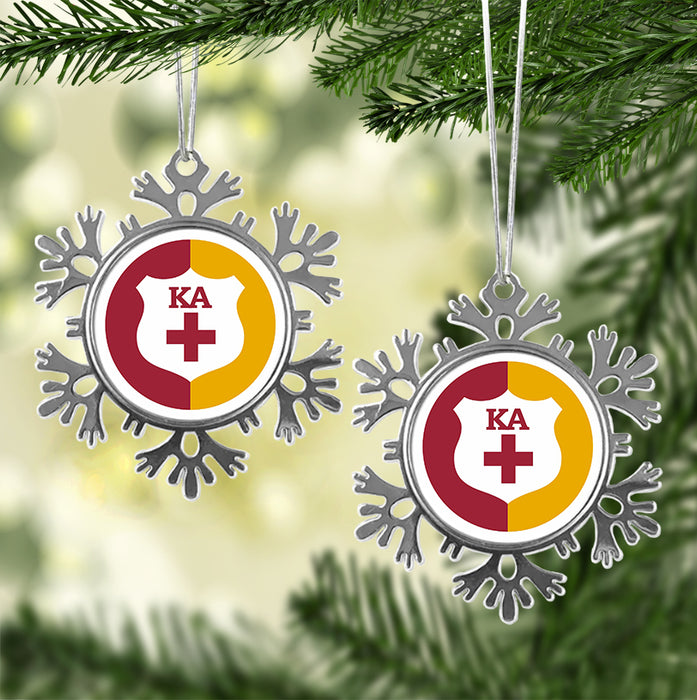 Kappa Alpha Order Christmas Ornament - Snowflake Metal