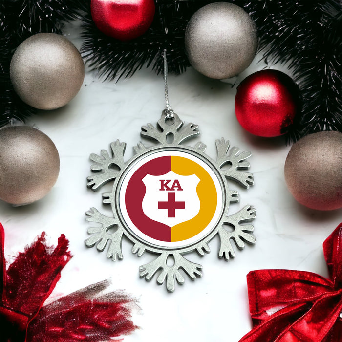 Kappa Alpha Order Christmas Ornament - Snowflake Metal