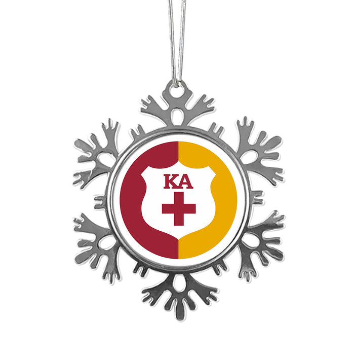 Kappa Alpha Order Christmas Ornament - Snowflake Metal