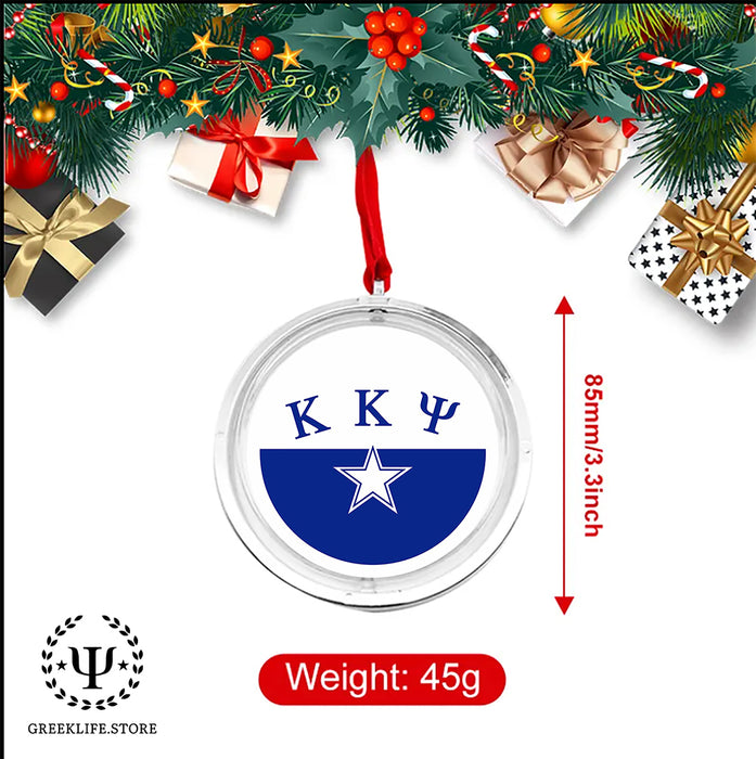 Kappa Kappa Psi Christmas Reversible Flat Round Ornament