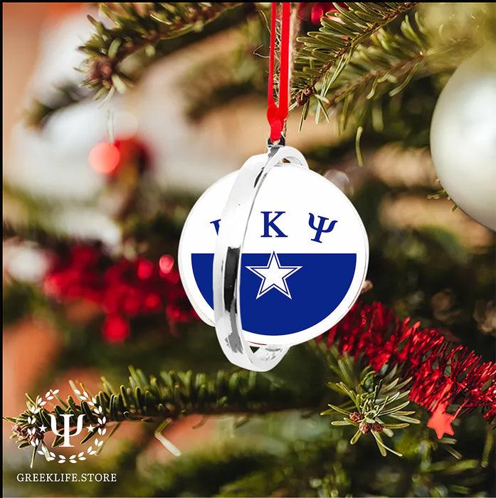 Kappa Kappa Psi Christmas Reversible Flat Round Ornament
