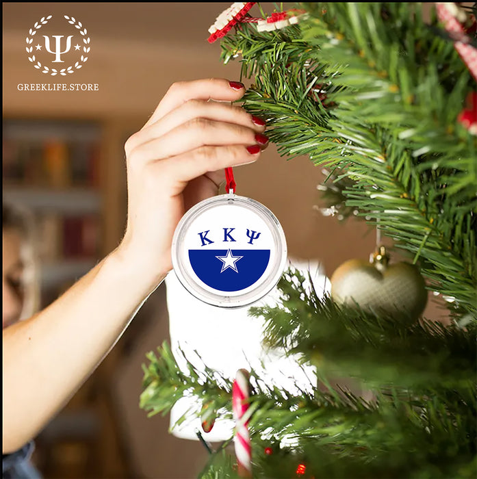 Kappa Kappa Psi Christmas Reversible Flat Round Ornament