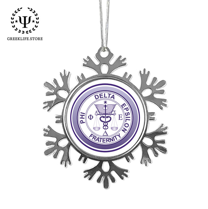 Phi Delta Epsilon Christmas Ornament - Snowflake Metal