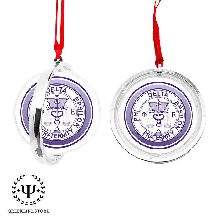 Phi Delta Epsilon Christmas Reversible Flat Round Ornament