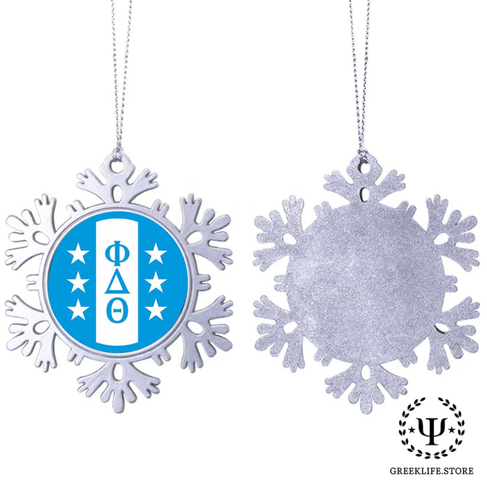Phi Delta Theta Christmas Ornament - Snowflake Metal