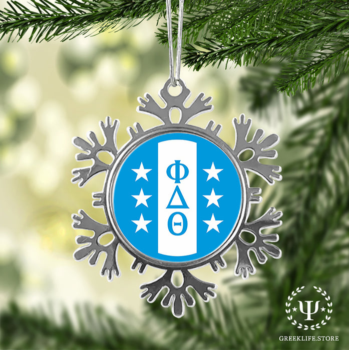 Phi Delta Theta Christmas Ornament - Snowflake Metal