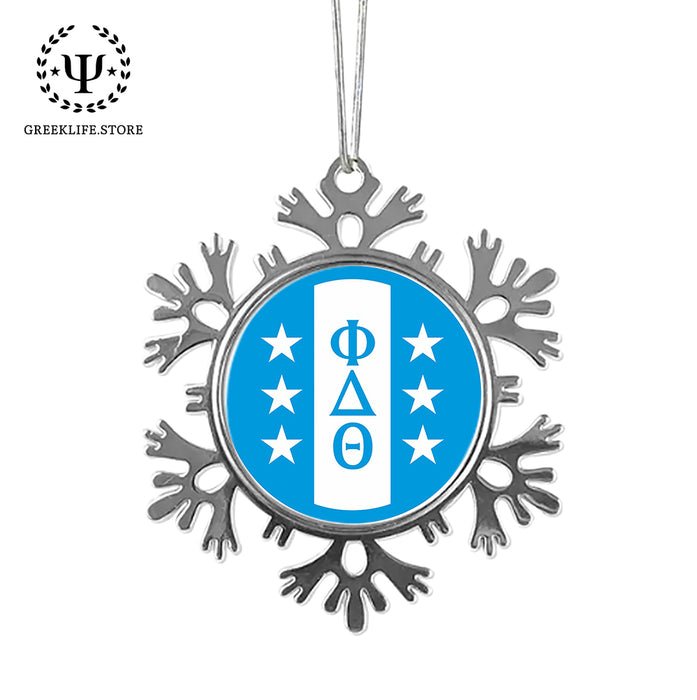 Phi Delta Theta Christmas Ornament - Snowflake Metal