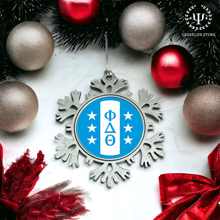 Phi Delta Theta Christmas Ornament - Snowflake Metal