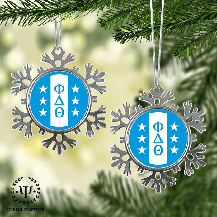 Phi Delta Theta Christmas Ornament - Snowflake Metal