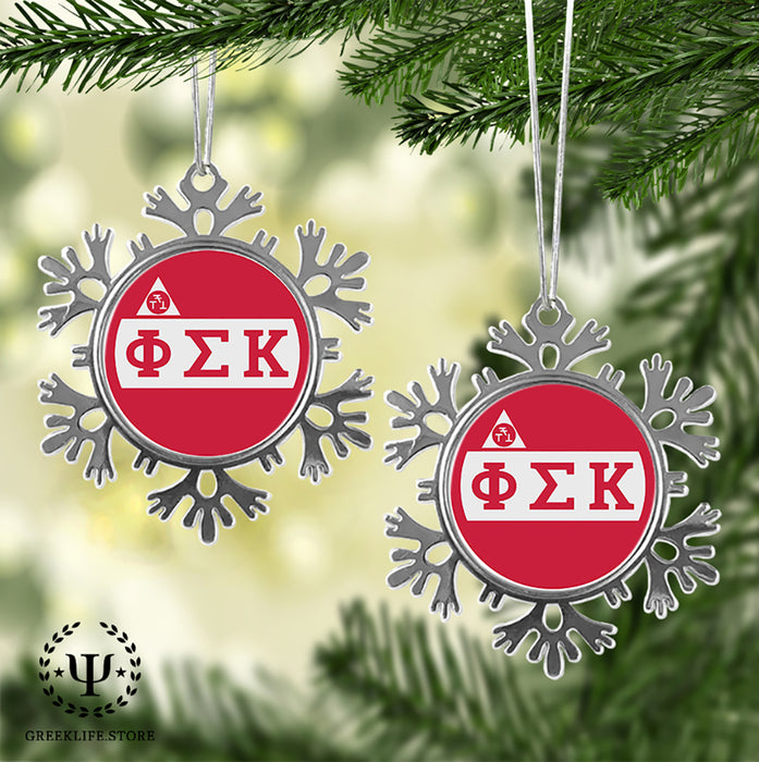 Phi Sigma Kappa Christmas Ornament - Snowflake Metal