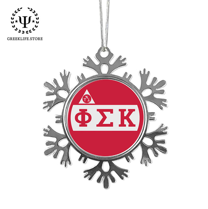Phi Sigma Kappa Christmas Ornament - Snowflake Metal
