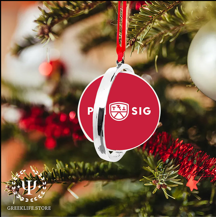 Phi Sigma Kappa Christmas Reversible Flat Round Ornament