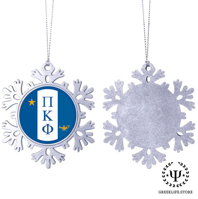 Pi Kappa Phi Christmas Ornament - Snowflake Metal