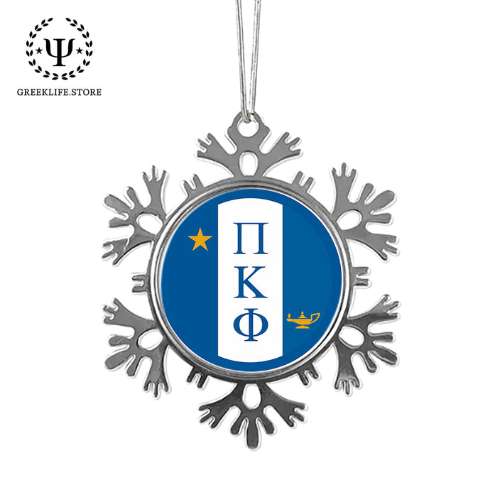 Pi Kappa Phi Christmas Ornament - Snowflake Metal