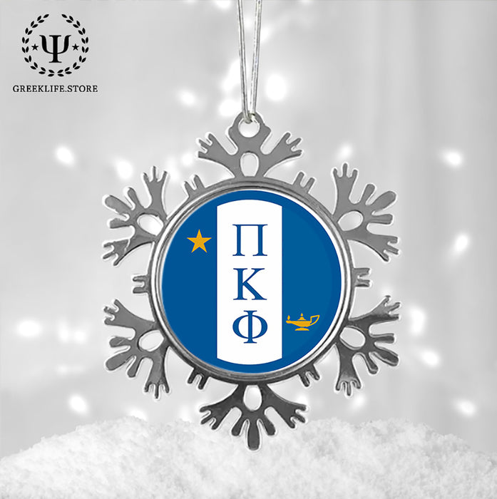 Pi Kappa Phi Christmas Ornament - Snowflake Metal