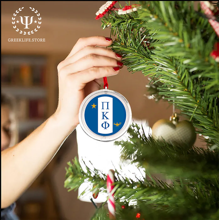 Pi Kappa Phi Christmas Reversible Flat Round Ornament