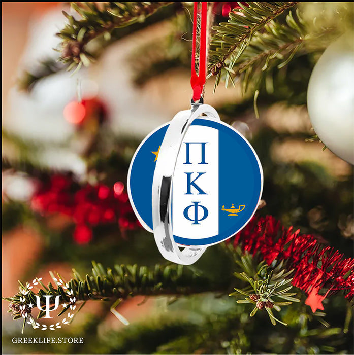 Pi Kappa Phi Christmas Reversible Flat Round Ornament