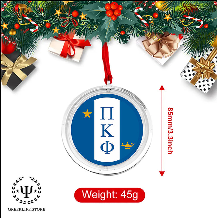 Pi Kappa Phi Christmas Reversible Flat Round Ornament