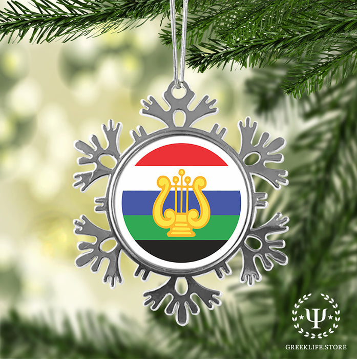 Tau Beta Sigma Christmas Ornament - Snowflake Metal