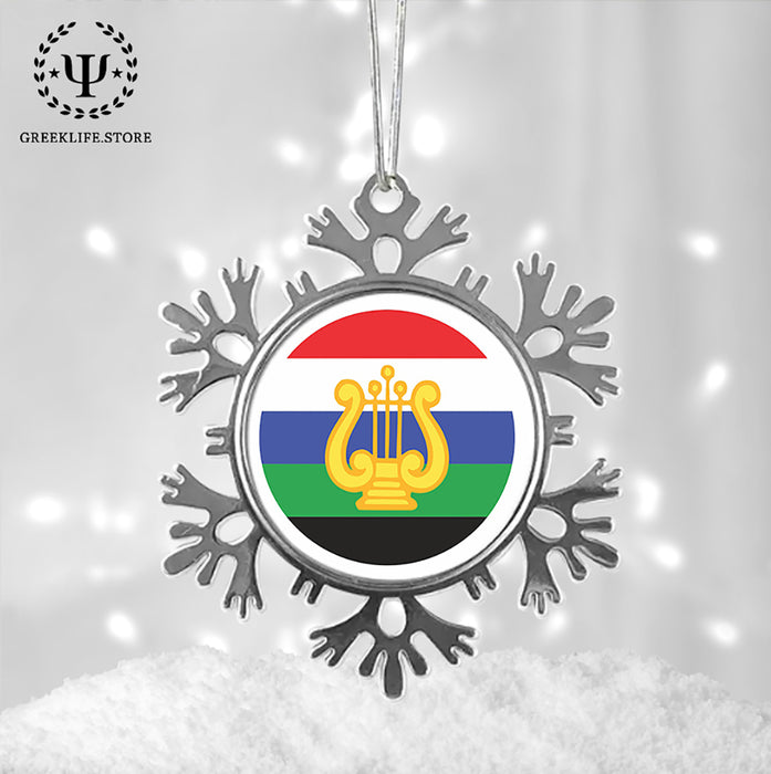 Tau Beta Sigma Christmas Ornament - Snowflake Metal